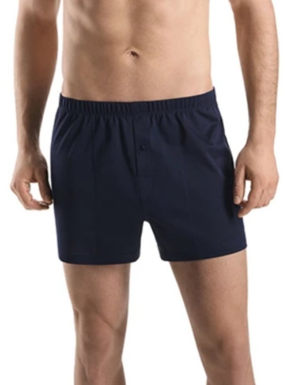 Hanro Men's Cotton Sporty Boxer Midnight Navy